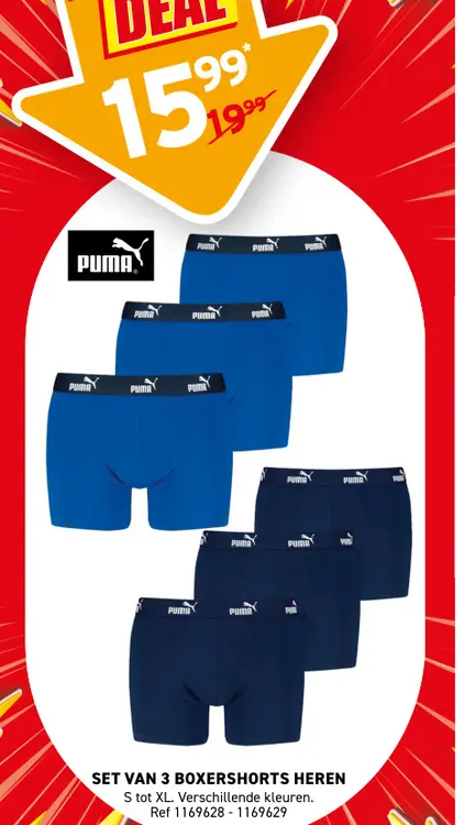 Promotie: Set van 3 boxershorts heren