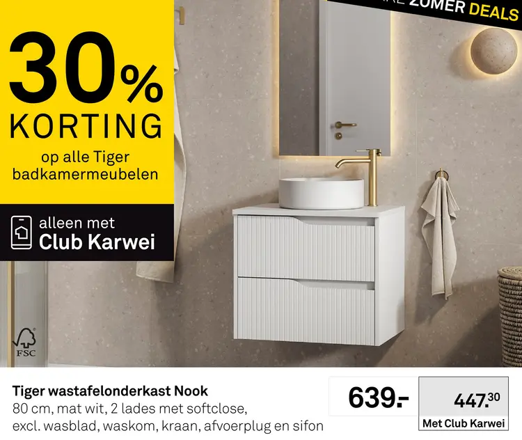 Aanbieding: Alle Tiger badkamermeubelen