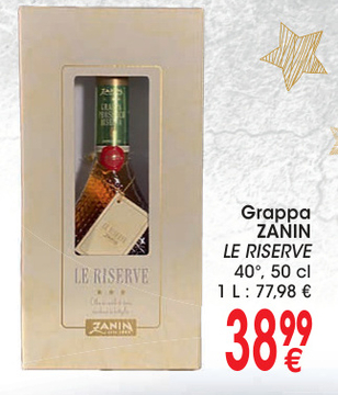 Aanbieding: Grappa ZANIN LE RISERVE