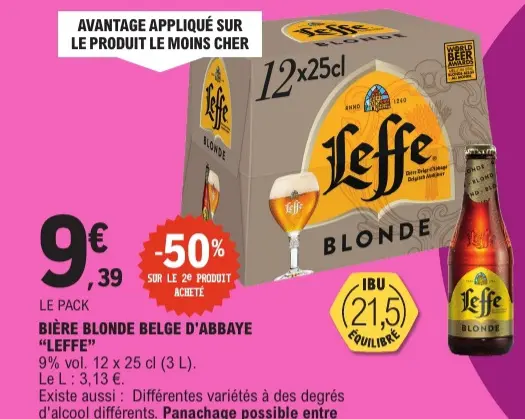 Offre: Bière blonde belge d'abbaye