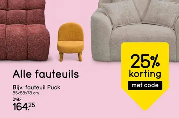 Aanbieding: fauteuil Puck