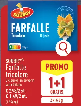 Promotie: Farfalle Tricolore