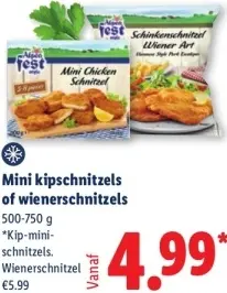 Aanbieding: Alpen Fest style Mini kipschnitzels of wienerschnitzels