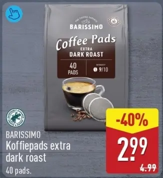 Aanbieding: Koffiepads extra dark roast