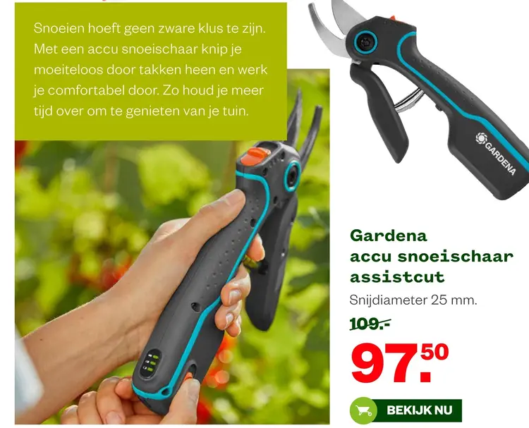 Aanbieding: accu snoeischaar assistcut