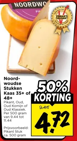 Aanbieding: Noord-woudse Stukken Kaas 35+ of 48+