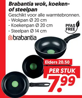 Aanbieding: Brabantia wok, koeken- of steelpan