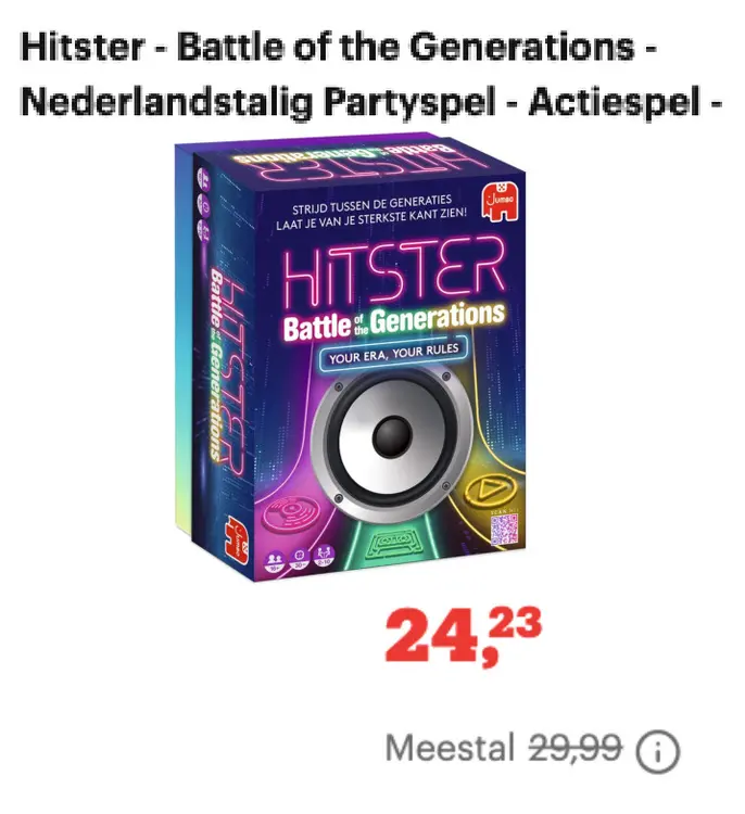 Aanbieding: Hitster - Battle of the Generations - Nederla