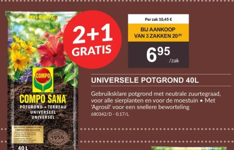 Promotie: Universele potgrond