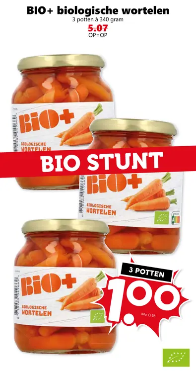Aanbieding: Biologische wortelen
