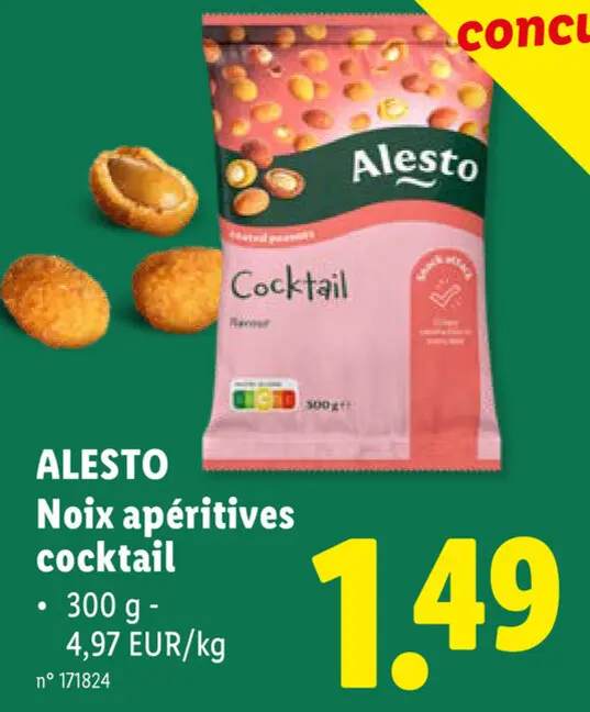Offre: Noix apéritives cocktail