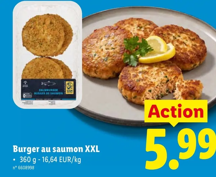 Offre: Burger au saumon XXL