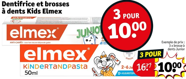 Offre: Dentifrice et brosses à dents Kids