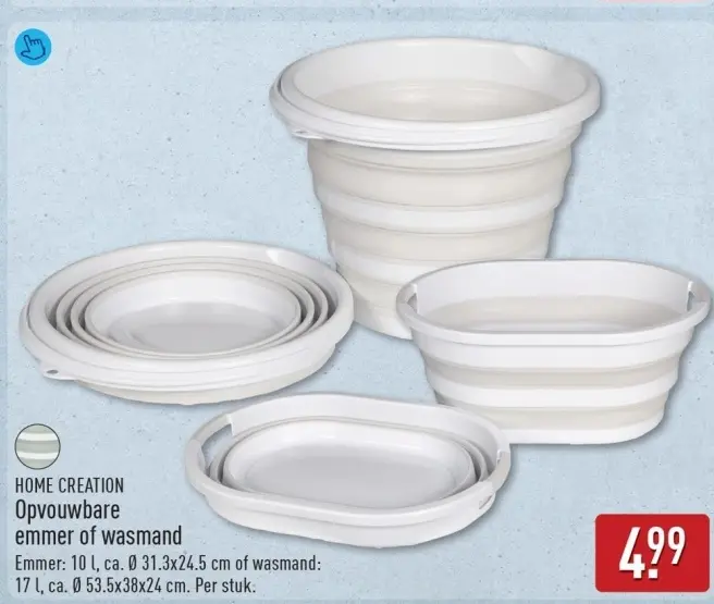 Aanbieding: Opvouwbare emmer of wasmand