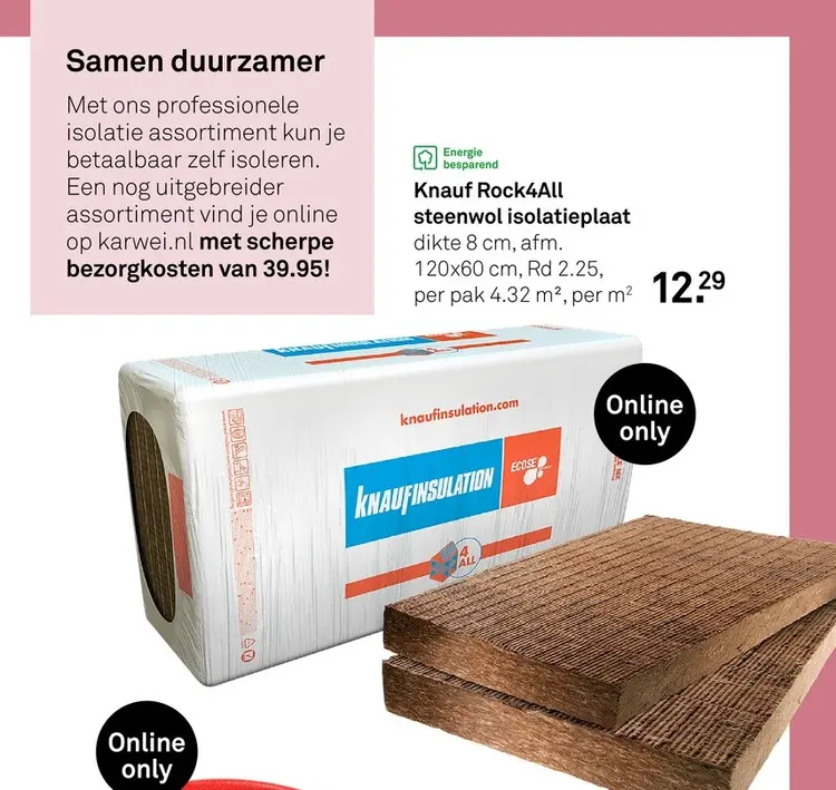 Aanbieding: Rock4All steenwol isolatieplaat