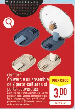 Offre: Couvercle ou ensemble de 2 porte-cuillères et porte-couvercles