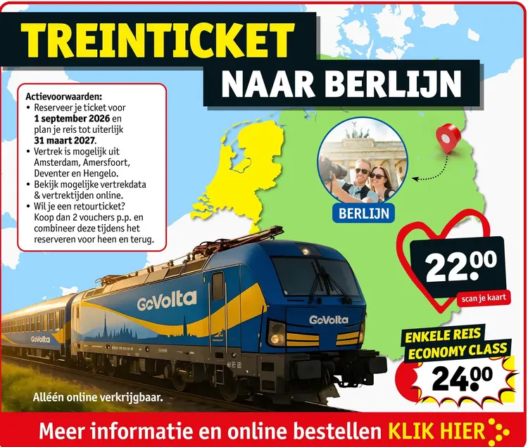 Aanbieding: Treinticket naar berlijn
