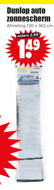 Aanbieding: Dunlop auto zonnescherm