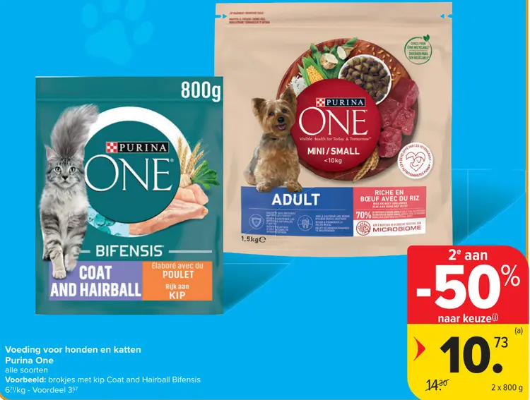 Promotie: Voeding voor honden en katten Purina One