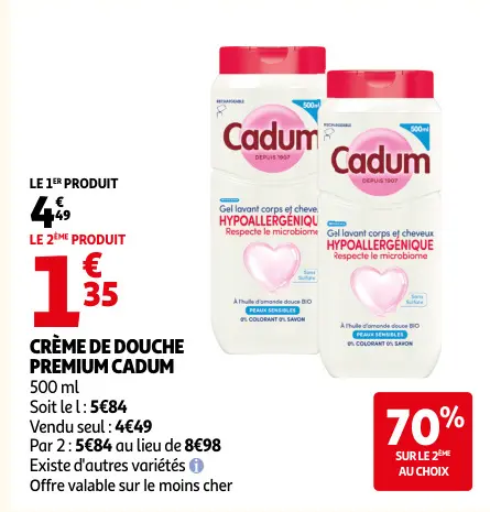Promotie: Crème de douche premium