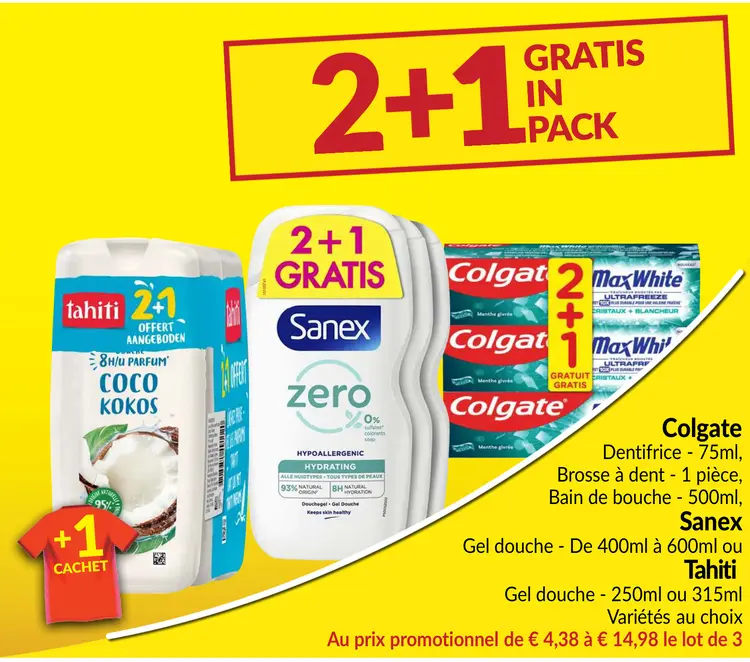 Offre: Colgate, Sanex, Tahiti