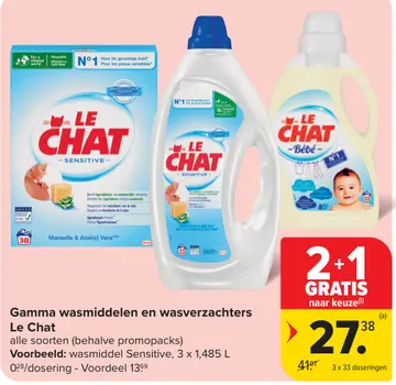 Aanbieding: Gamma wasmiddelen en wasverzachters Le Chat