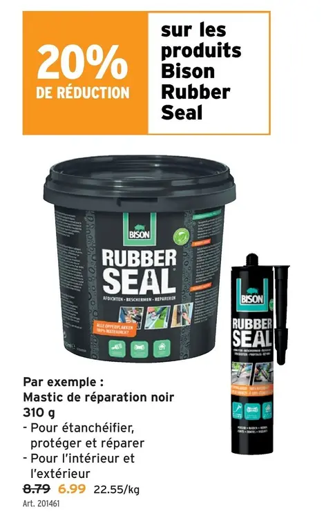 Offre: Mastic de réparation noir