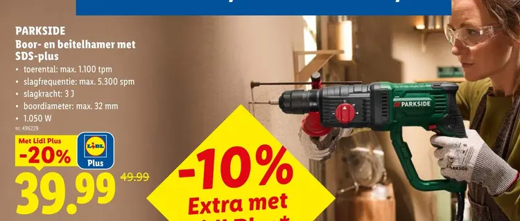 Promotie: Boor- en beitelhamer met SDS-plus