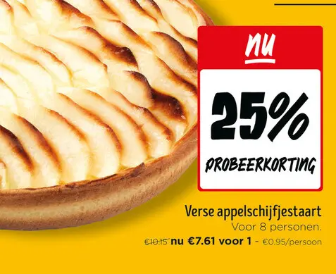 Promotie: Verse appelschijfjestaart