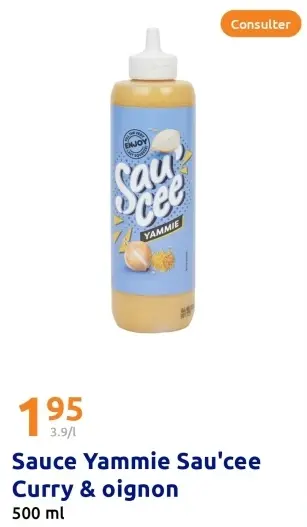 Offre: Sauce Yammie Sau'cee Curry & oignon