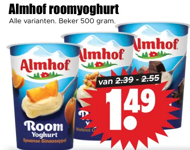 Aanbieding: roomyoghurt