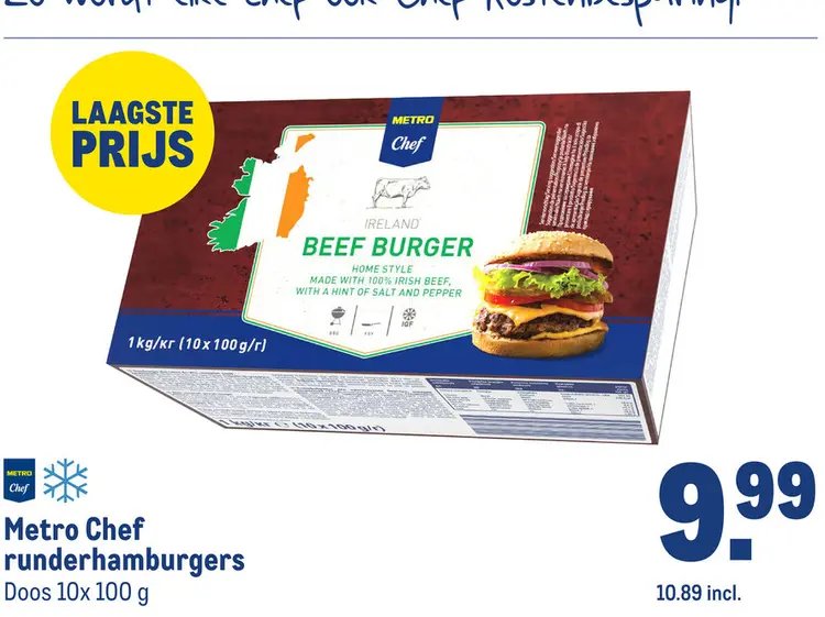 Aanbieding: Metro Chef runderhamburgers