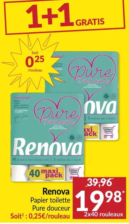 Offre: Papier toilette Pure douceur