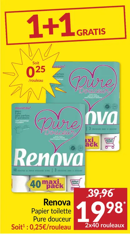 Offre: Papier toilette Pure douceur