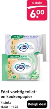 Aanbieding: Edet vochtig toilet- en keukenpapier