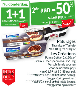 Aanbieding: Pâturages Tiramisu of Tartufo