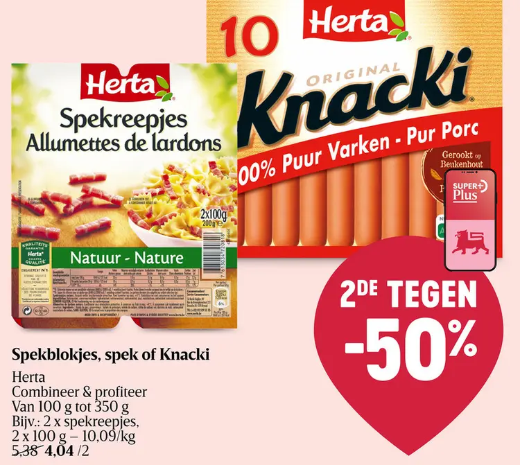 Promotie: Spekblokjes, spek of Knacki