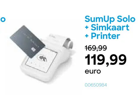 Promotie: SumUp Solo + Simkaart + Printer