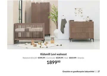 Aanbieding: Kidsmill Levi walnoot