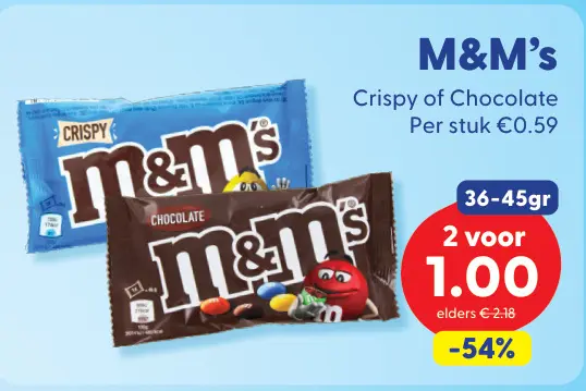 Aanbieding: M&M's Crispy of Chocolate