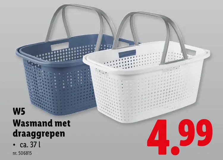 Promotie: Wasmand met draaggrepen