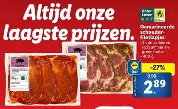 Aanbieding: Gemarineerde schouderfiletlapjes