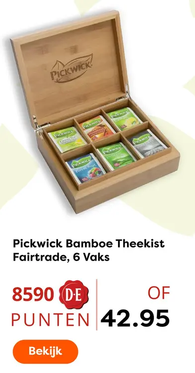 Aanbieding: Pickwick Bamboe Theekist Fairtrade