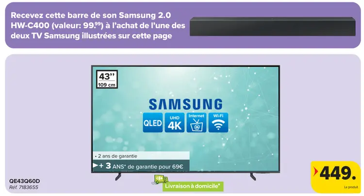 Offre: TV QE43Q60D