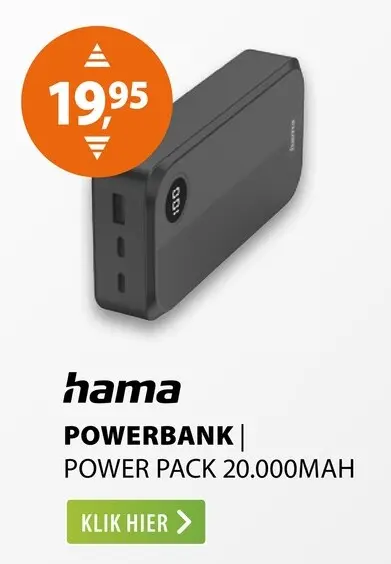 Aanbieding: Powerbank | power pack 20.000mah