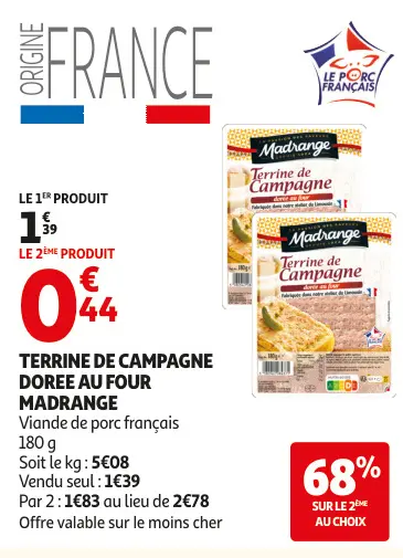 Aanbieding: Terrine de campagne doree au four