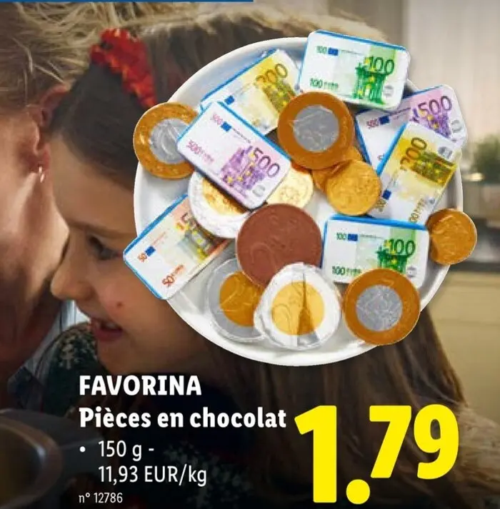 Offre: FAVORINA Pièces en chocolat