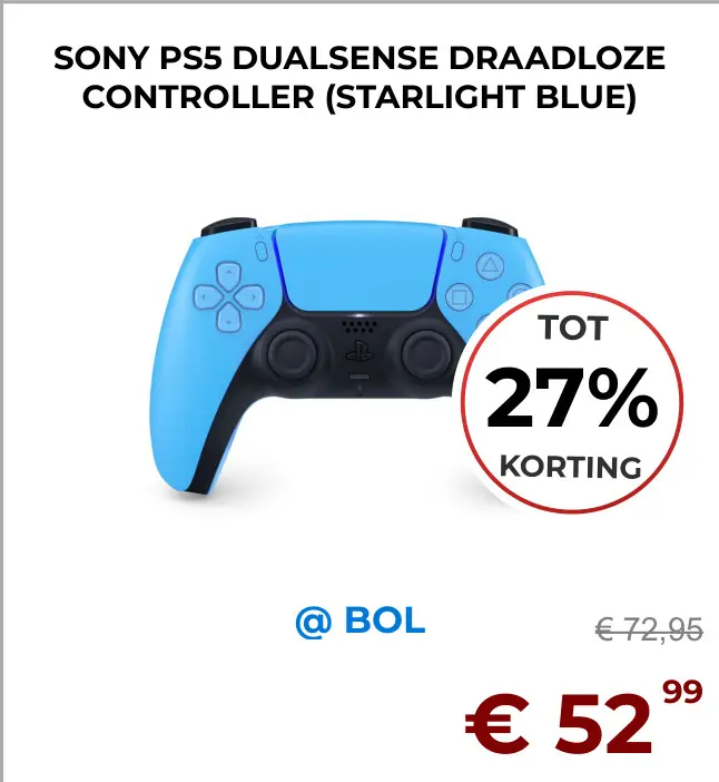 Aanbieding: Sony ps5 dualsense draadloze controller (star