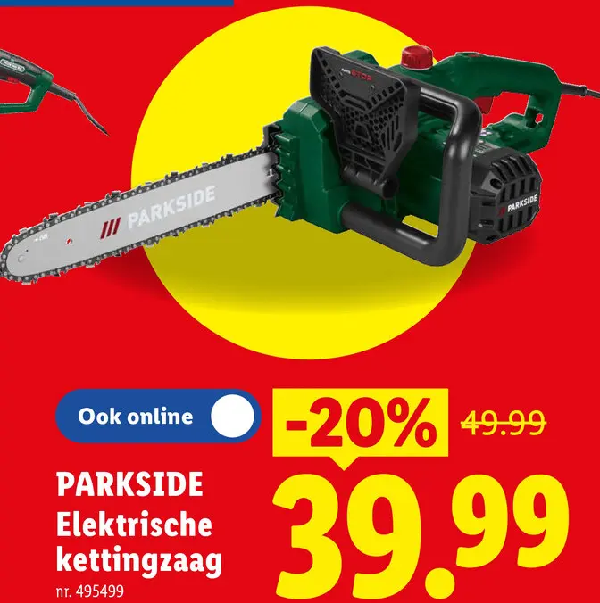 Promotie: Elektrische kettingzaag