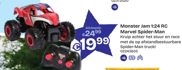 Aanbieding: 1:24 RC Marvel Spider-Man